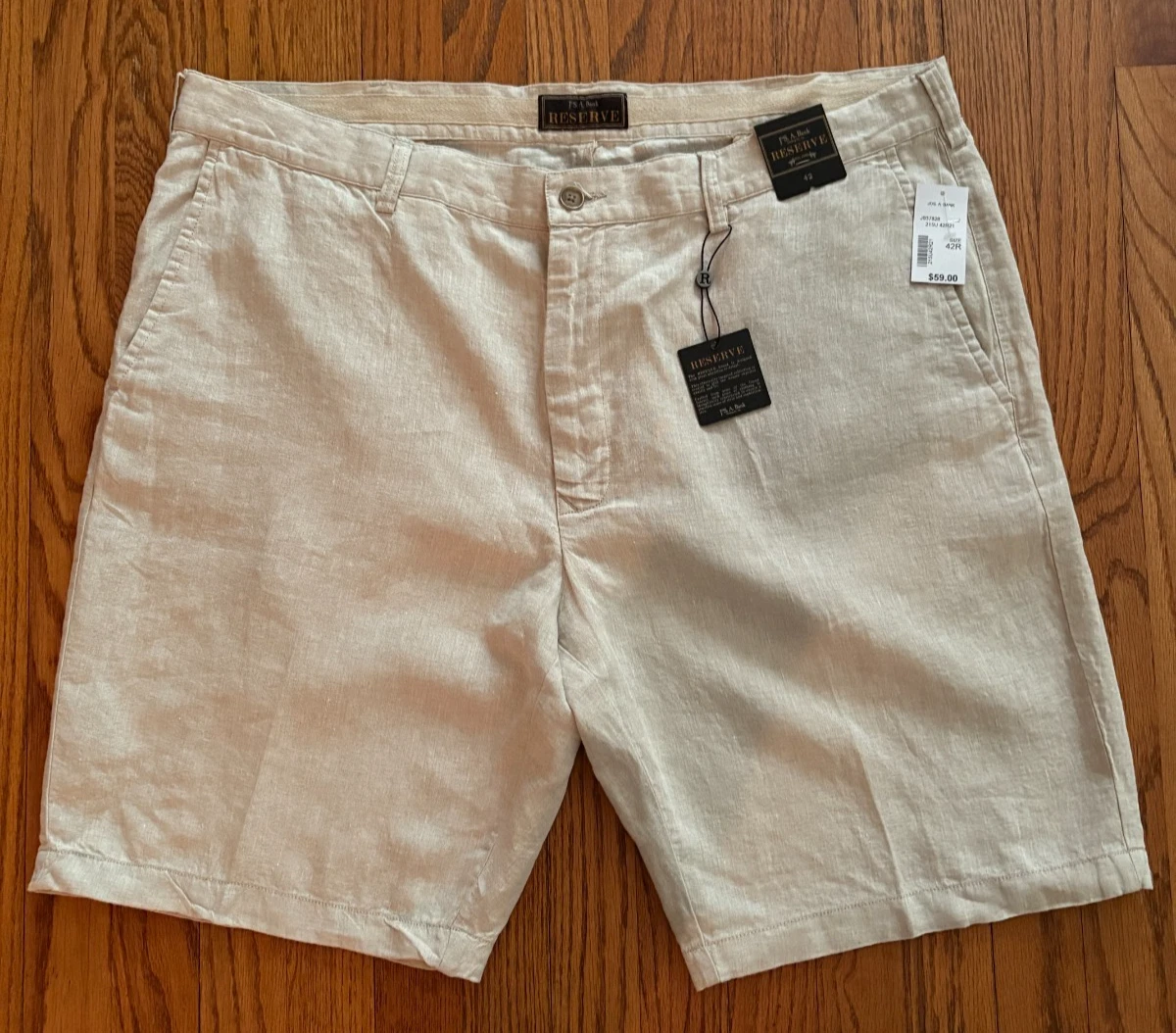 Jos. A. Bank Men's 100% Linen Shorts Size 42 Regular