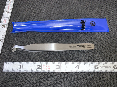 Weller Erem 15AGW Tweezer: 4-1/2'' #15AGW   sleeve Erem Switzerland