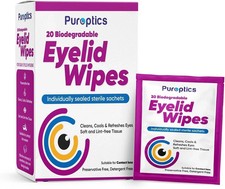 20pcs Blepharitis Eyelid Wipes Detergent Free for Sensitive Eyes Soothing Relief