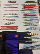 Keitanzig iron jig, many, with case, 120g-200g