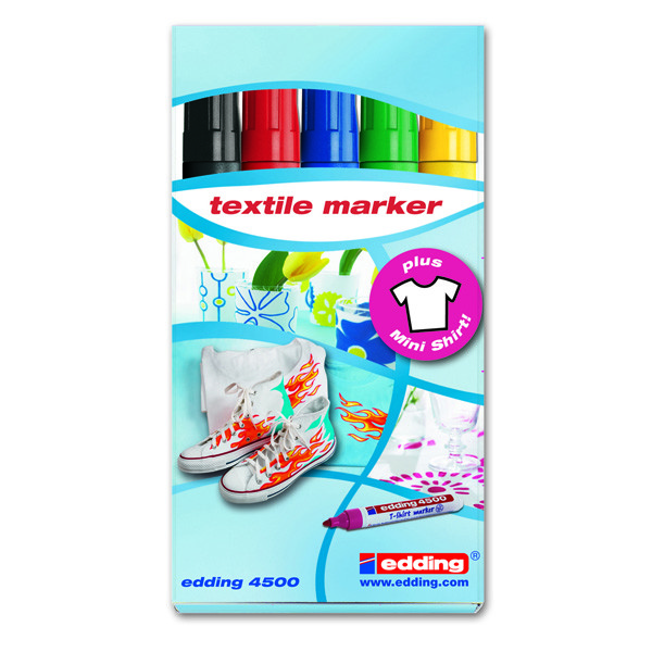 Marcatore Permanente per Tessuti 4500 Edding - Punta Tonda - 2-3 mm - E-4500 5S