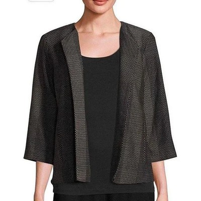 NWT Eileen Fisher Round neck Jacket Organic Cotton Kurume Dash $338   2XL