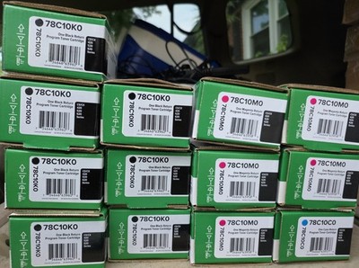 LEXMARK GENUINE 78C10K0, 78C10M0, 78C10C0 RETURN PROGRAM TONER CARTRIDGE