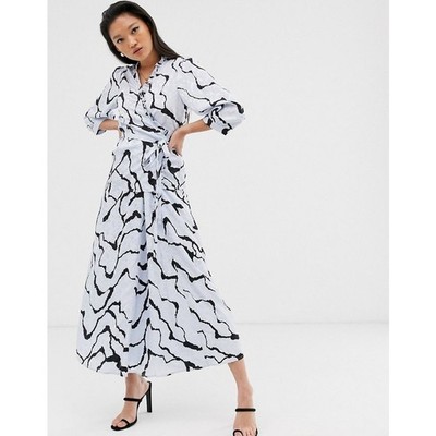 Gestuz Aylin Wrap Top and Midi Skirt Set Size EU 34 US XS 