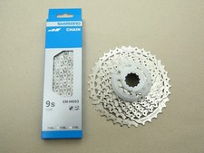 Verschleißset Shimano 9 fach HG 400 Kassette 11-36 Zähne + Kette XT HG 93 116 GL