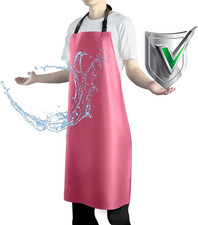Waterproof Apron with Comfortable Adjustable Bib Rubber Vinyl Dishwasher Heavy D