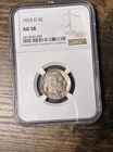1915-D Buffalo Nickel NGC AU58 Semi Key Better Date 5C