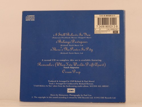 CLIFF RICHARD I STILL BELIEVE IN YOU (DIGIPAK) (D69) 3 Track CD Single also Pict - Picture 2 of 8