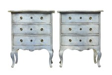 PAIR OF 19TH CENTURY PAINTED SWEDISH COMMODES