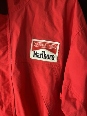 Marlboro Jacket Mens Large Adventure Team Red Full Zip Hooded