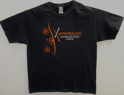 Xango Anthology  Mangosteen Juice Vintage Hanes Black Tag T Shirt Large 2 Sided