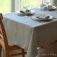 Luxury Linen & Cotton Natural Tablecloth, 100% Linen (147cm X 200cm - 58.8''x Luxury Linen & Cotton Natural Tablecloth, 100% Linen (147cm X 200cm - 58.8''x