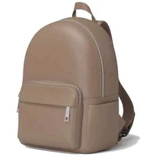 Femmes City Bureau Tages Loisirs Sac à Dos Véritable Vegan Cuir 30608 Taupe