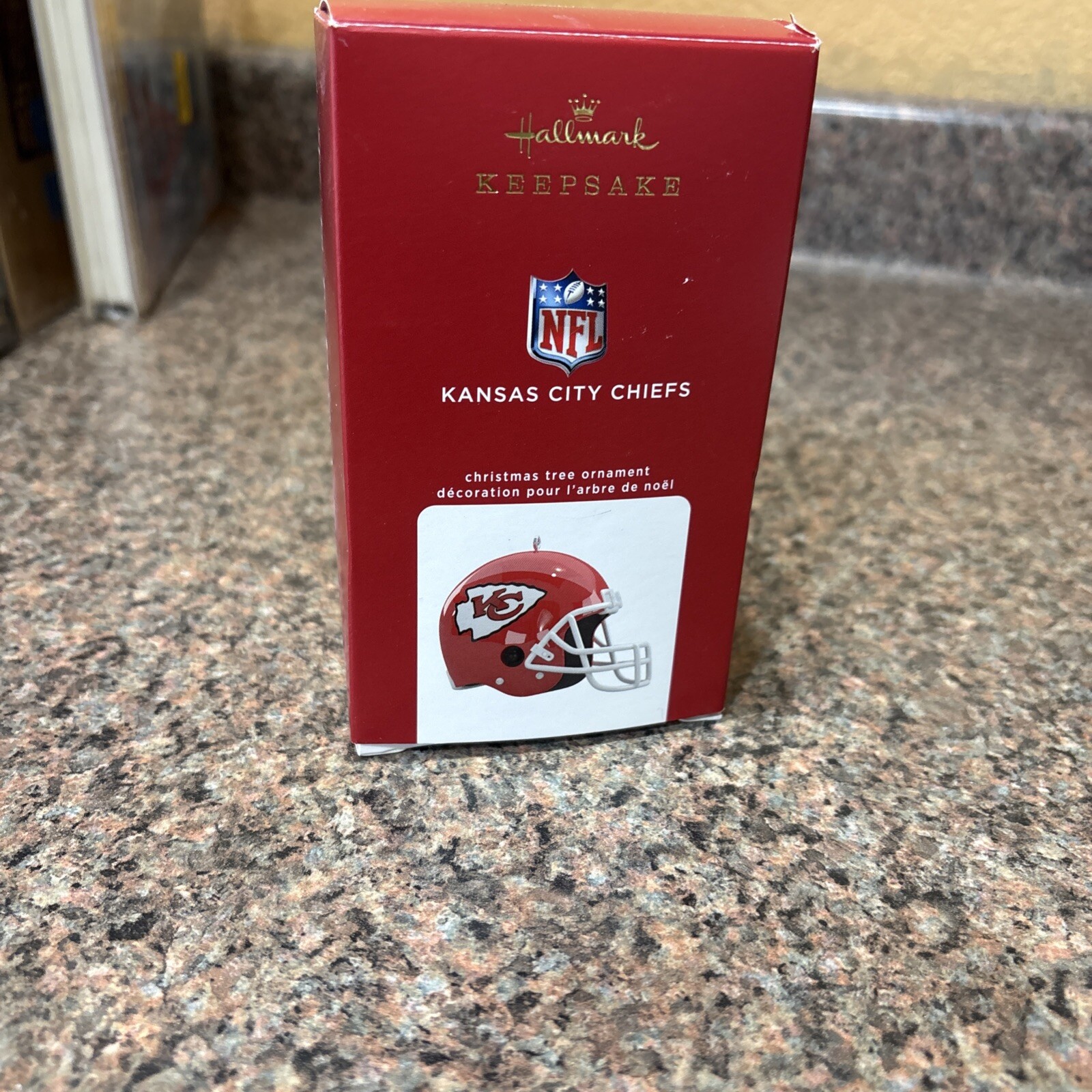 Kansas City Chiefs NFL Football Helmet Hallmark Keepsake Ornament Magic Sound