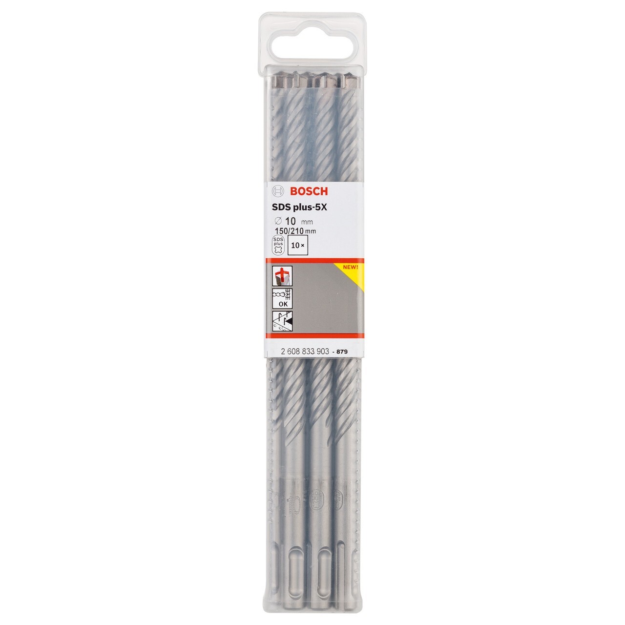 Bosch SDS Plus Drill Bits 10mm X 210MM PACK OF 10 2608833903