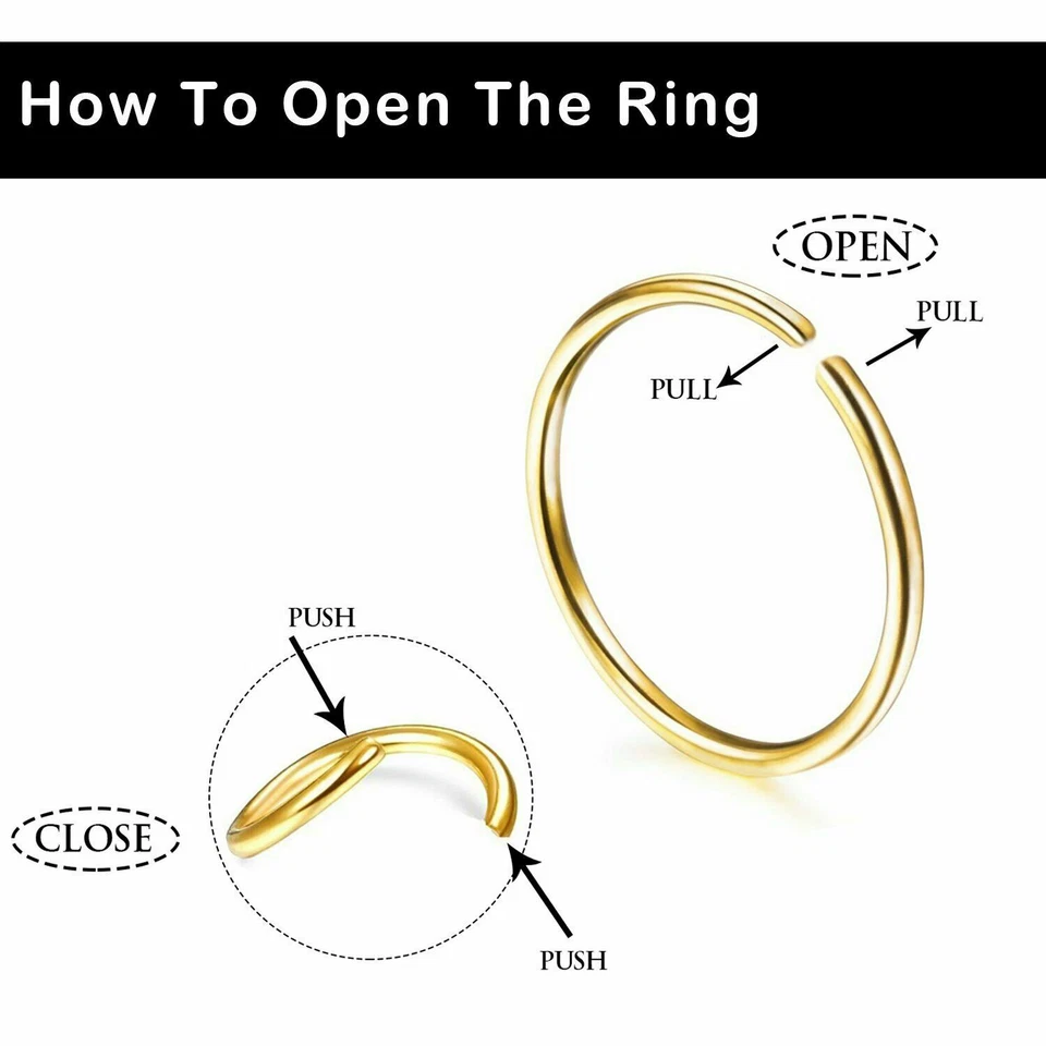 Conjunto de 21 piezas de piercing corporal con dije de pasador de nariz circonita cúbica de acero quirúrgico 20G joyería Foto 2 de 4