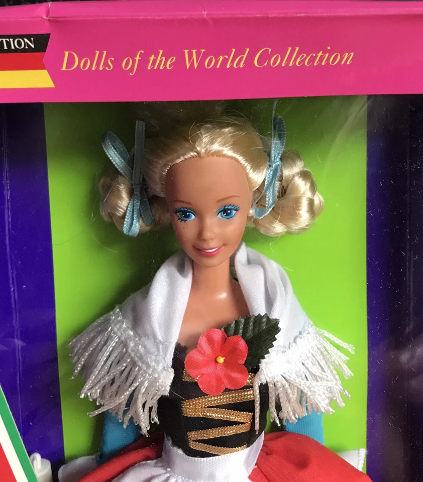 КУКЛЫ БАРБИ МИРА, НЕМЕЦКИЕ, СПЕЦИАЛЬНОЕ ИЗДАНИЕ, 1994, РОЗОВАЯ ЭТИКЕТКА 12698, НИКОГДА НЕ ДОСТАВАЛИСЬ ИЗ КОРОБКИ! - Изображение 2 из 4