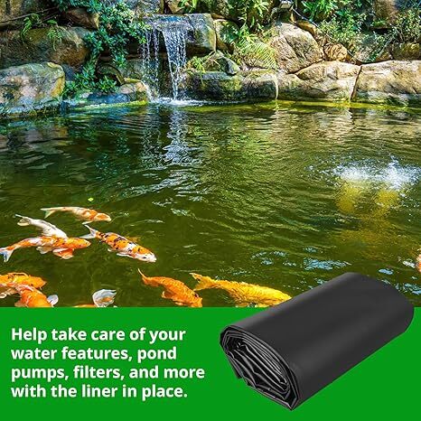10X13 FT LLDPE Pond Liners 20 Mil UV Resistant Preformed Fish Liner Easy Cutting - Picture 6 of 7