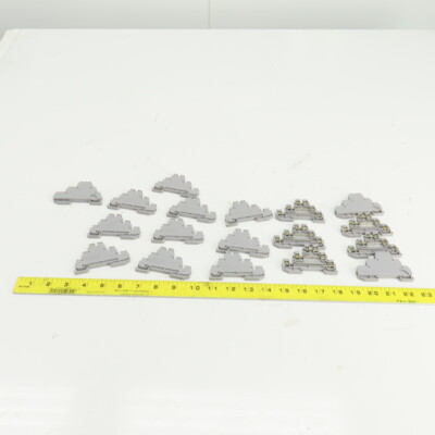 Entrelec FED-3E Grey Wire Terminal End Block Lot Of 18