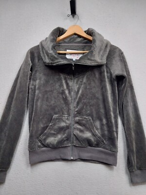 Sweet Elements Fleece Jacket Womens Size Medium Super Soft Gray Full Zip Pockets