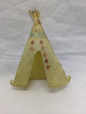 Vintage 1960s Indian Native American Teepee Toy Set Terrain Piece 2 3/4"