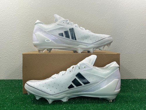 Sz 9 Men - Adidas Adizero Electric Primeknit White Black Football Cleats IH5030 - Picture 2 of 7