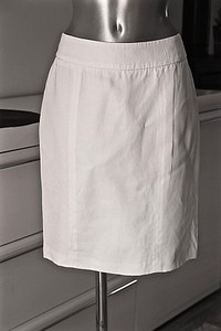 jupe blanche lin