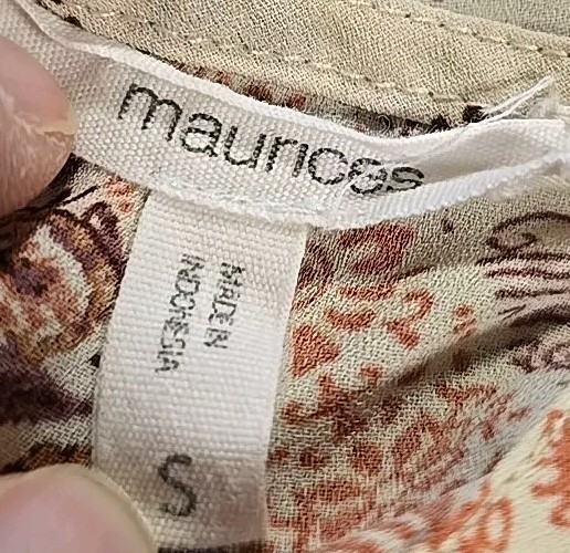 Maurices~Multicolor Patchwork Floral Babydoll Tan… - image 6