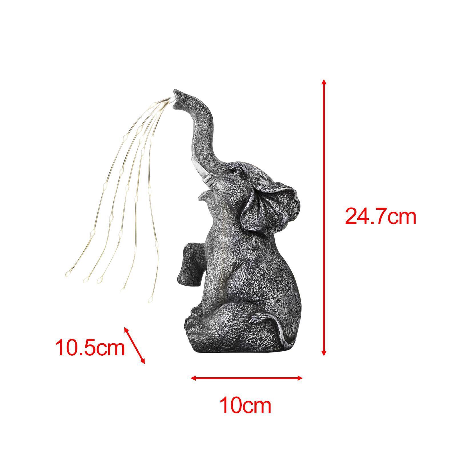 Elephant Statue Garden Decor LED Light for Lawn Birthday Outdoor eBay