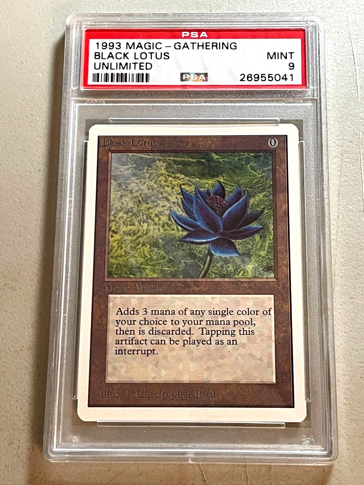 BLACK LOTUS / PSA 9 Mint / Unlimited Edition / MTG Magic the Gathering / Card