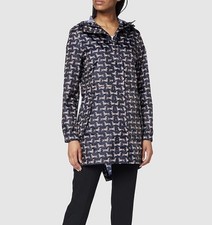 Joules Right As Rain Jacket Coat Dog Print Packable Waterproof Breathable Us 4