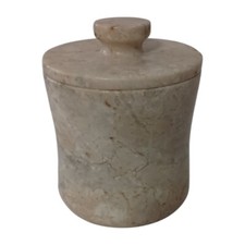 Bathroom Travertine Marble Canister Stone Vintage HEAVY Beige Natural Farmhouse