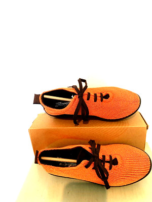 NIB WOMEN FOOTWEAR/SHOES ARCOPEDICO''SHEBA'' COLOR: ORANGE KNIT WALKER US 8/EU38