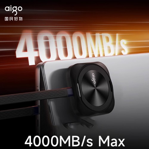aigo Magnetic Portable SSD 1TB - Ultra-Fast USB External Solid State Drive - Afbeelding 3 van 6