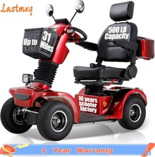 500W Heavy Duty 4 Wheel Mobility Scooters for Seniors  Adults 330lbs Capacity