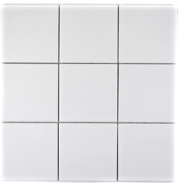 Mosaik Fliese Keramik Weiß Matt Badewannenverkleidung Mos23-0111_F-image