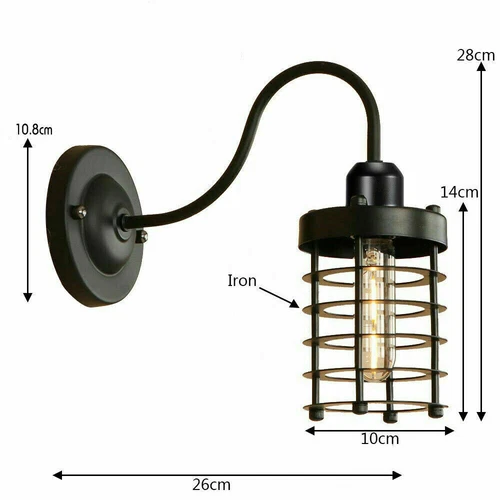  Wall Light Sconce Industrial Retro Indoor Lamp Light Fittings Corridor Bedroom - Picture 13 of 25