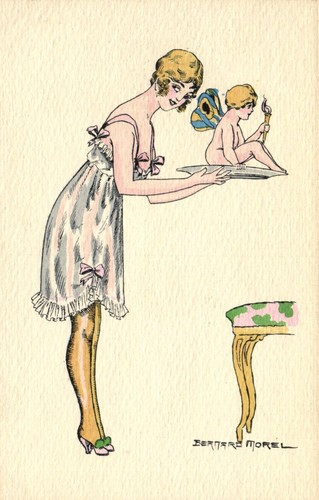 Artist Signed Koister Risque Lady Les Fetiches a la Mode serie 5-71 pc
