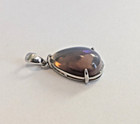 3.06 Ct. Ethiopia Natural Black PearCut Opal Silver Pendant 15x9.5x4.9 mmRhodium — photo 7