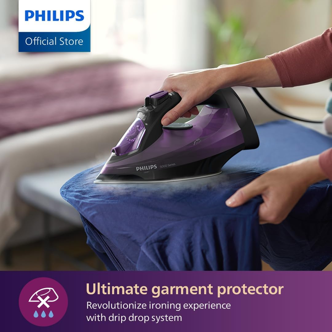 Steam Iron 5000 Series, 2400 W Power, 45 G/Min Continuous Steam, 180 G ...