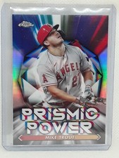 Mike Trout 2021 Topps Chrome Baseball - Prismic Power - Los Angeles Angels