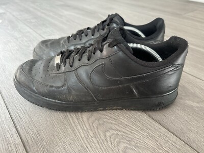 Nike Air Force Low Trainers Men's UK Size 12 Triple Black