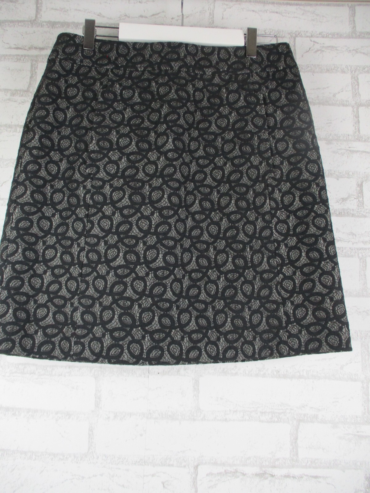 David Lawrence Womens Black Print Pencil Skirt with 10 Pockets