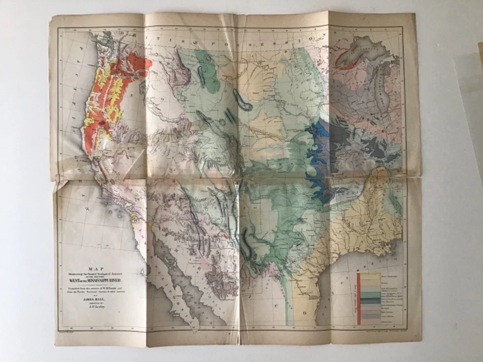 2 mapas 10 impresiones de Mexican Boundary Survey 1857 Reducido $ Foto 3 de 4