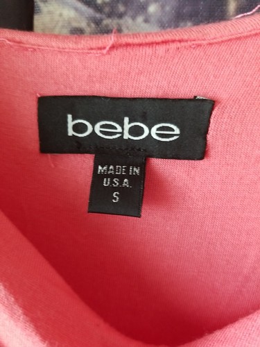 Bebe Women's Side Cutout Ruched Scoop Neck Bodycon Stretch Dress Pink S - Picture 4 of 9