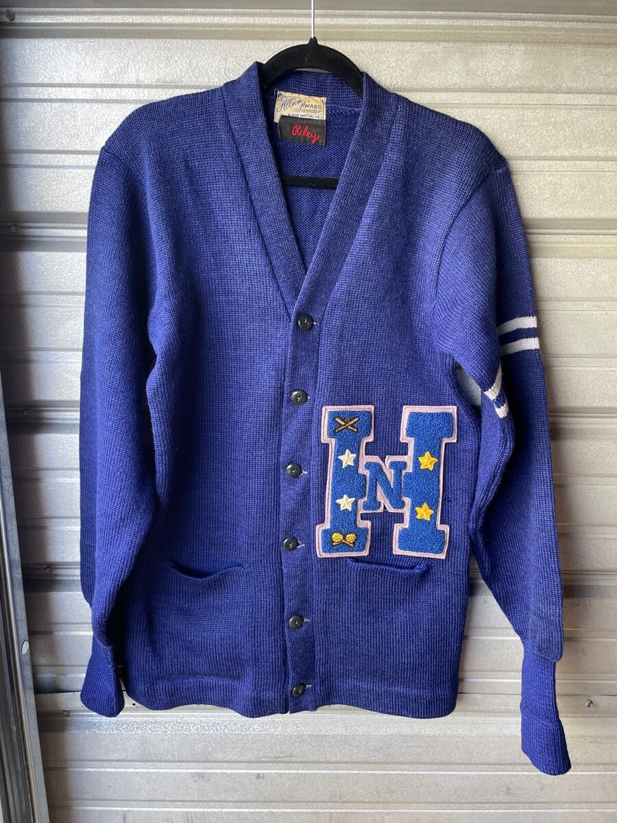 Vintage 1950's Albion Award Sweater Blue Varsity Letterman Vintage 1950's Albion Award Sweater Blue Varsity Letterman