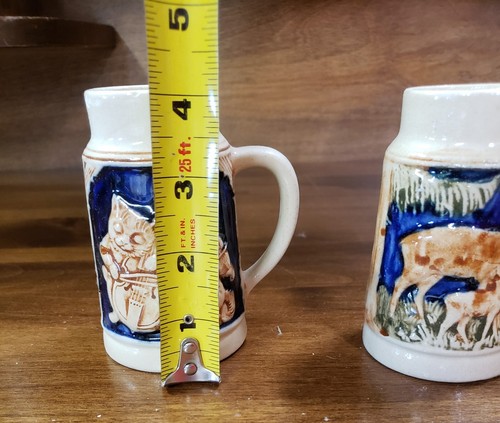 Set Of 4 Vintage Miniature West German Stein Nursery Rhymes Beer Vintage Collect - 第 13/14 張圖片