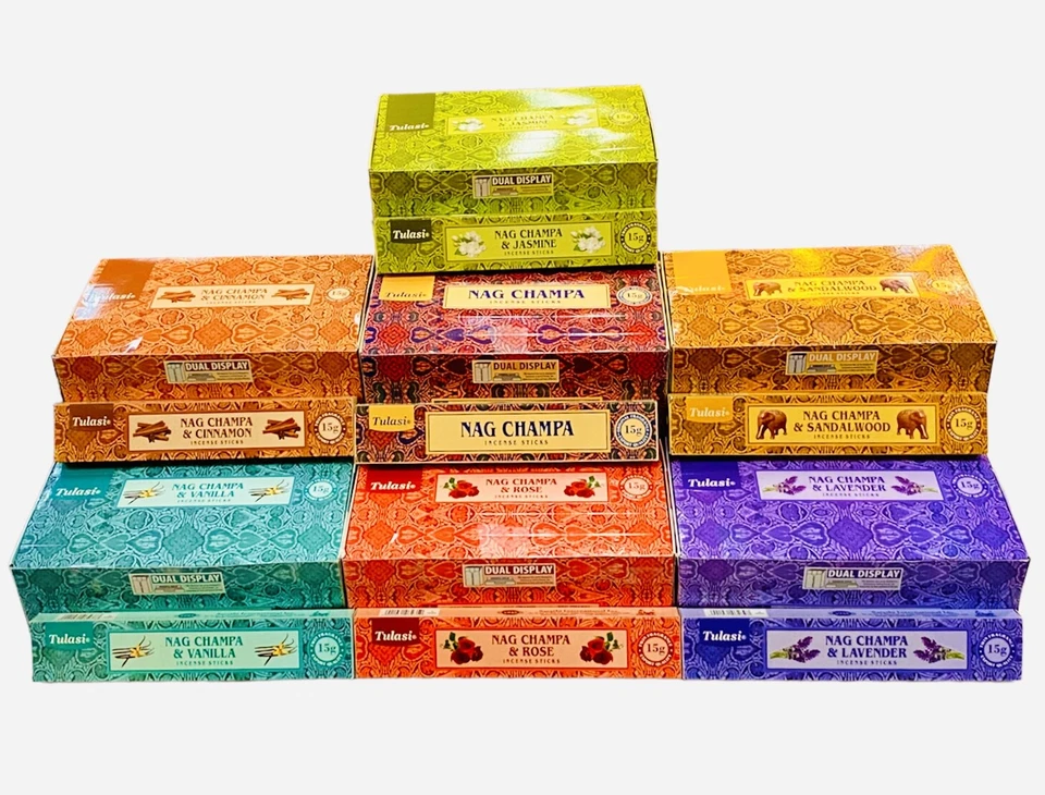 Tulasi Nag Champa Delights  Incense Sticks (12 Units  168  Sticks/Box) - Image 4 of 4