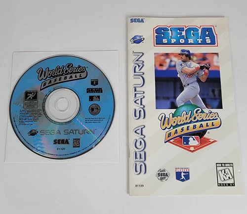 World Series Baseball (Sega Saturn, 1995) Disc and Manual Only
