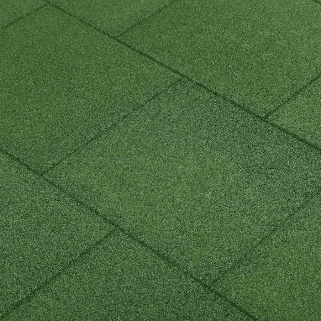 Piastrelle Anticaduta 12 pz in Gomma 50x50x3 cm Verde